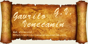 Gavrilo Venečanin vizit kartica